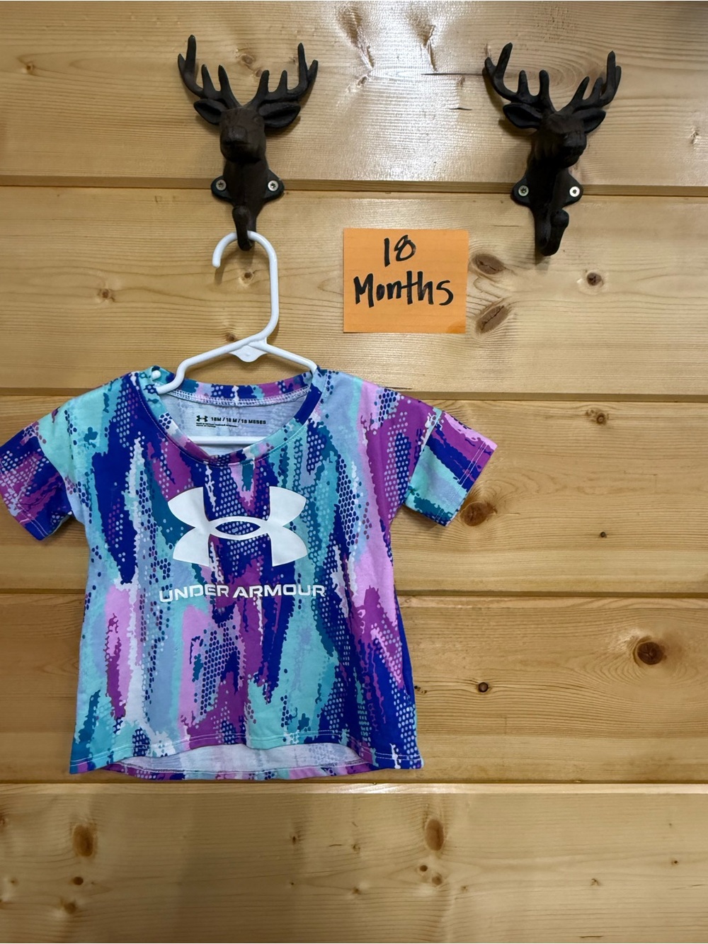 Under Armour Girls Teal/Blue/Purple Active Tee